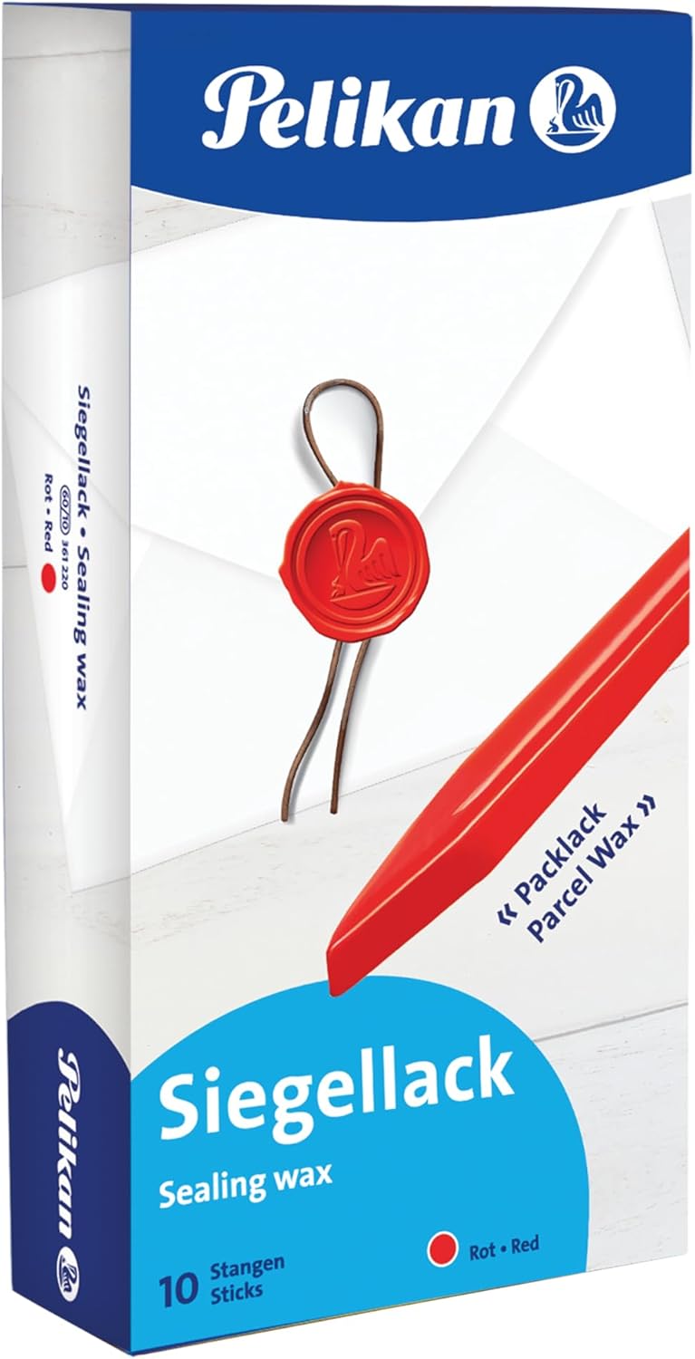 Pelikan Sealing Wax Sticks - Red, 10 Count